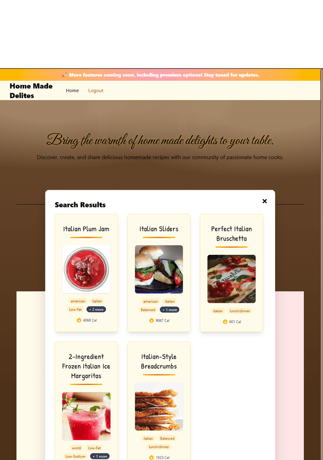 Home Made Delites project image